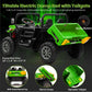 Joyracer 24V 4Wd Ride On Car, 2 Seater Dump Truck W/4X200W Motor, Gift Flower, 2.4G Remote Control, 4 Wheeler, Bluetooth Music,
