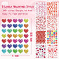 Linaye Valentines Heart Stickers For Kids - 2000Pcs Cute Valentines Day Stickers 45 Sheets Love Stickers For Cards Envelopes Cra