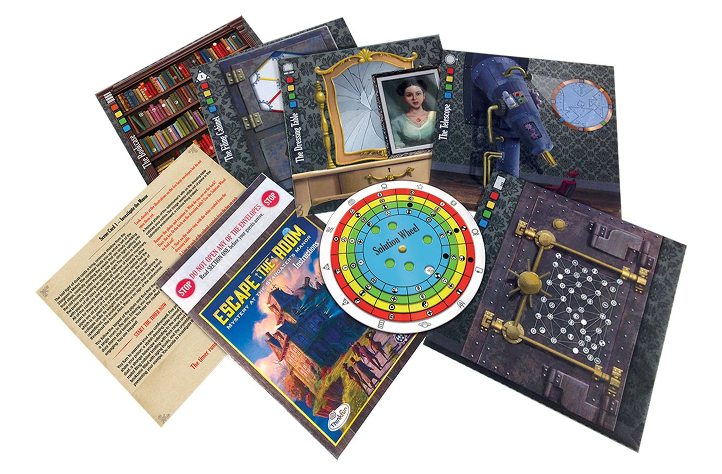 Thinkfun Escape The Room Stargazer'S Manor - A Thrilling Escape Room Game In A Box For Ages 10 And Up | Enhances Logical Reasoning | Perfect For Family Game Night | Ideal Gift For Puzzle Lovers