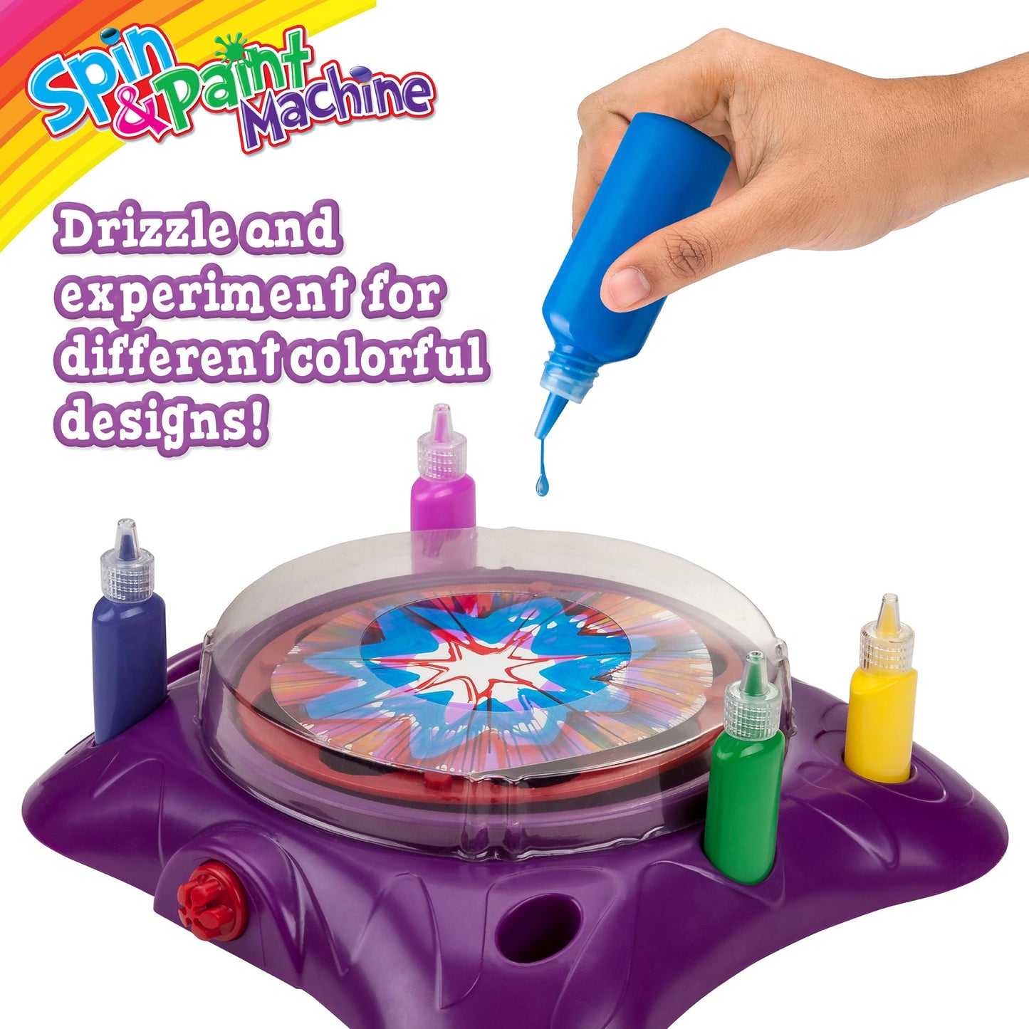 Creative Kids Spin & Paint Art Kit - Multicolor Spinning Art Machine for Ages 6+ - Great Christmas Gift