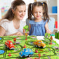 Beby Buty 64 PCS Puzzle Race Track Car Set - Green Plastic Toys for Kids 3-6 Years, Ideal Birthday Gifts for Boys