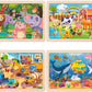 Wooden Puzzles for Kids Ages 4-6  4 Packs 24 PCs Jigsaw Puzzles Preschool Educational Toys Gifts for Children Ages 3-8  Kids Puzzle for 3+ Year Olds Boys Girls