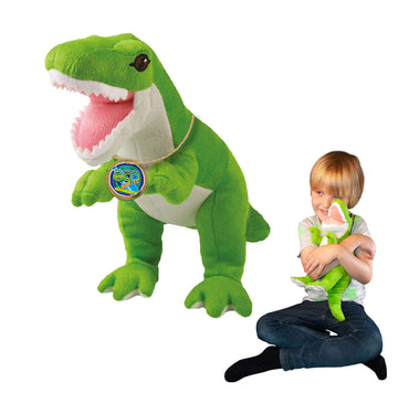 Ecobuddiez - T-Rex From Deluxebase. 14 Inch T Rex Plush Toy. Eco Friendly Child Safe Dinosaur Stuffed Animal Made From Recycled Plastic Bottles.