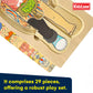 Kidzlane Wooden Anatomy Puzzle - 29 Piece My Body Puzzle for Kids Ages 3+ - Educational Skeleton Toy - KL-2308