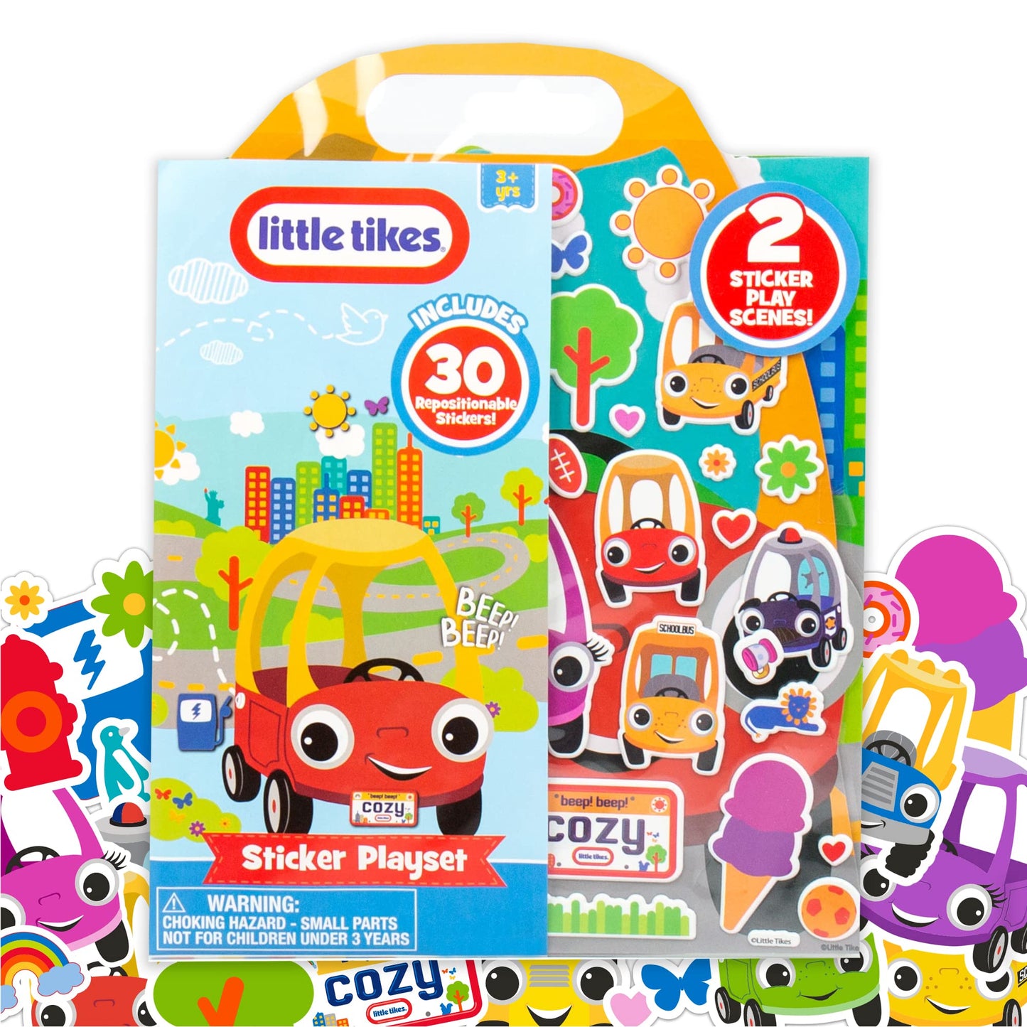 Repositionable Little Tikes Sticker Playset – Car & Truck Stickers For Kids Ages 3+