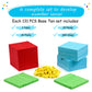 Simply Magic Foam Base Ten Blocks - 131 PCS Math Manipulatives for K-3, Assorted Colors, Ideal for Place Value Learning
