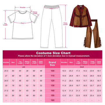 Relibeauty Kids Cowboy Costume For Boys Cosplay Costumes Birthday Party Christmas Halloween Dress Up Gift For Kids 5 Sets,Red 10/150
