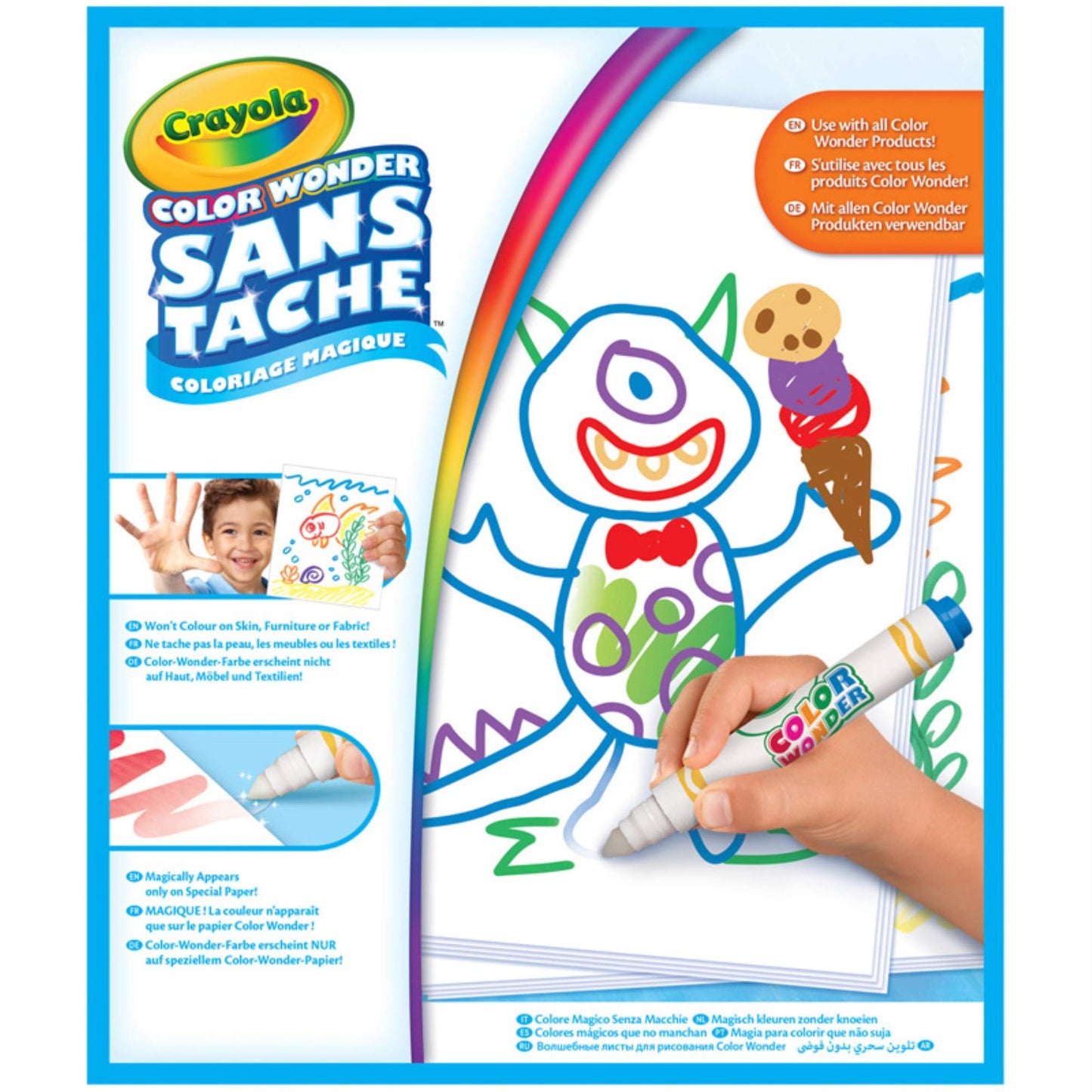 Crayola Color Wonder Mess Free Coloring Book, 30 Pages, White Paper, Ages 3-5, Model 752479