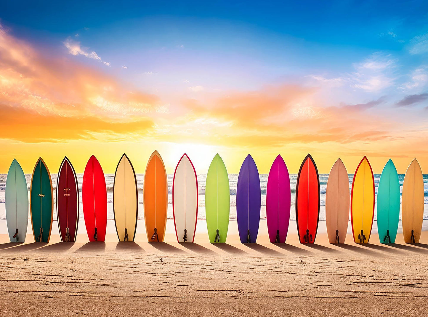 Cross & Glory - Sunrise Surf - 1000 Piece Jigsaw Puzzle For Adults | Vibrant Beach Scene Artwork | Unique Gift Idea