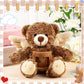 Leyndo Angel Remembrance Bear Plush Stuffed Animal, 12 Inch, Dark Brown, Voice Recorder, Picture Frame Memorial Toy for Gifts