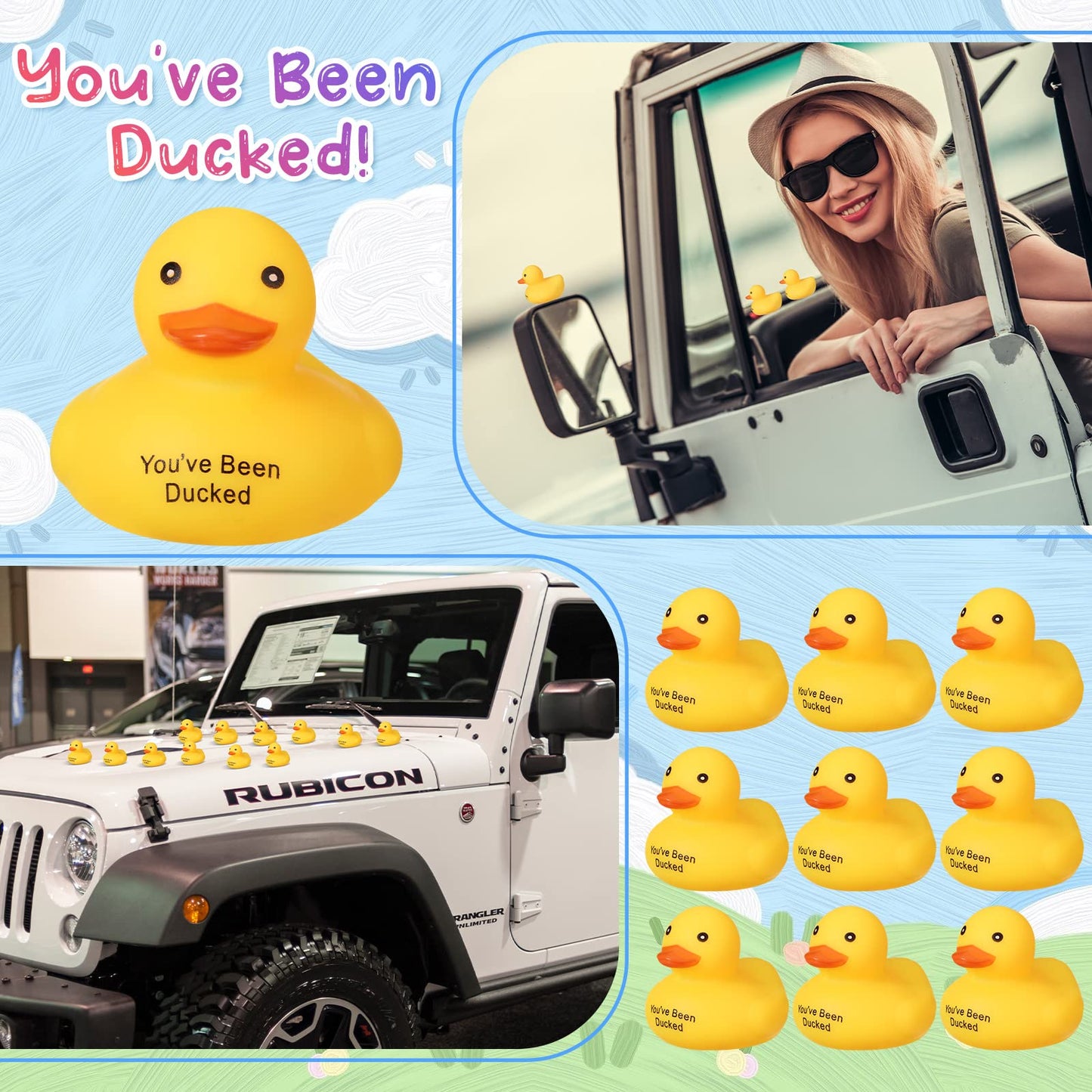 Leitee Rubber Ducks For Ducking You'Ve Been Ducked Mini Bulk Yellow Rubber Duckies For Bath Toys Birthday Game Pool Party Favors
