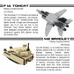 Apostrophe Games 5 Military Building Block Sets (728 Pieces) F/A-18 Hornet, F-14 Tomcat Fighter Jet, Ah-64 Apache Helicopter, M2