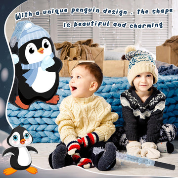 Lewtemi 15.1 Inch Penguin Piñata Winter Penguin Party Supplies Candy Animal Piñata With Stick Confetti And Blindfold Gift For Boy Girl Adults Winter Theme Birthday Party Supplies Decorations (Elegant)