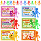 Tatuo 30 Pack Valentine Day Cards and Bendable Figures Set Valentines Greeting Cards Gifts for Prize Exchange Gift Party Favor