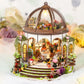 Qatmmkt Diy Miniature House Kit, Wooden Garden Mini House With Furniture & Led Light, Creative Dollhouse Kit, Model Building Kit