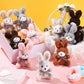 24 Pcs Mini Bunny Plush Bulk Rabbit Stuffed Animal Toy Gift Doll 3.15 Inch Keychain for Girls Boys Teens mature-themed Gift Box DIY for Baby Shower Wedding Birthday Decoration