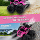 Monster Truck for Girls, Girls Remote Control Car Toys, Pink RC Trucks with Spray Function, 4WD 360 Flips Rotating Car Toys for