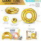 Cota Global Inflatable Gold Pool Float - enhanced Confetti Round Pool Float  Inflatable Swimming Tube Pool Ring Float for Kids and mature-themeds  Heavy Duty Floating Tube for Pool  Beach  or Lake - 48 Inches