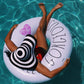 Rae Dunn x CocoNut Float Ring Float - mature-themed Size Large 48 Inch Inflatable Raft & Durable Water Inner Tube - Stable Ride-On for Summer Parties & Swim Events (Hello Gorgeous.)