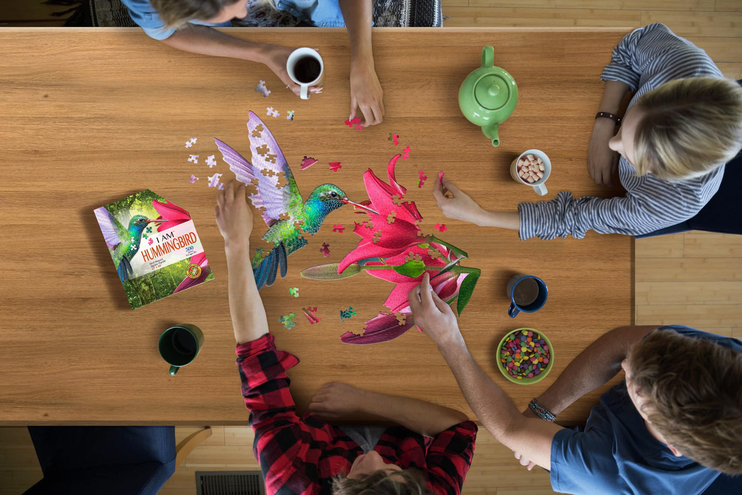 Madd Capp 300-Piece Hummingbird Jigsaw Puzzle - Multi-Colored Cardboard - Model 6009