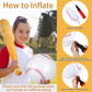 Durony 5 Pieces Inflatable Baseball Set Including 2 Piece 31.5 Inch Baseball Bat Inflates 3 Piece 5.5 Inch Beach Baseball Sports