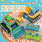Lehoo Castle Construction Toys, 2 Pack Remote Control Car for Toddlers 1-3, Rechargeable Excavator Toy Bulldozer Toys for 2 Year