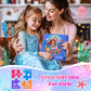 72 Pieces Shimmery Jumbo Mermaid Floor Puzzle For Girls 3-5 4-6 Age Floor Puzzles For Boys And Girls Large Round Floor Jigsaw Pu