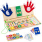 MICKYU Montessori Math Toy for 3 4 5 Year Olds, Finger Counting Board