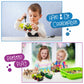 59 PCS Farm Sensory Bin - Sandbox with Lid, 2.2 LB Sensory Sand Kit for Boys, Toddler Farm Toys, 3 Take Apart Construction Truck