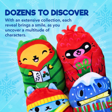 Cats Vs Pickles 4 Pack Christmas Bean Mystery Bags - 4 Inch Bean Filled Plushies - Stocking Stuffers - Blind Bags For Girls And