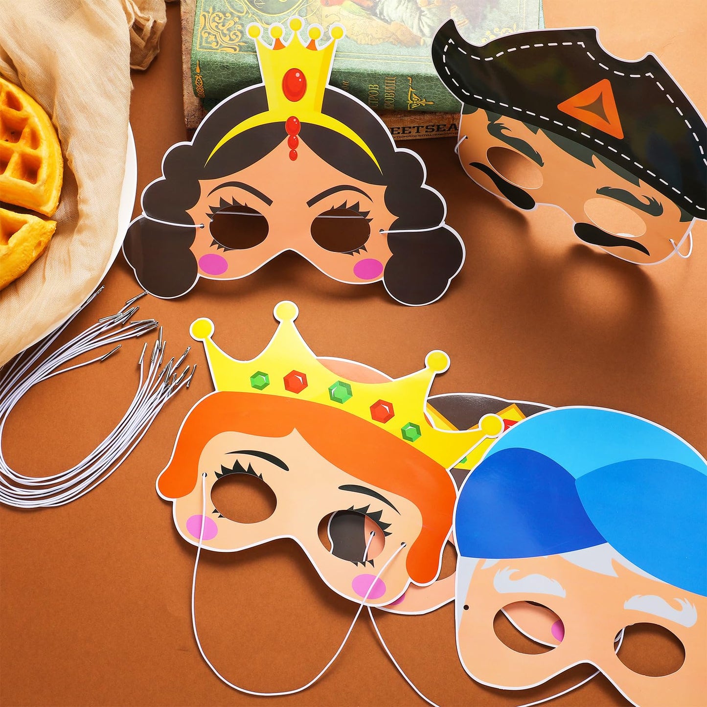 Hotop 30 Sets Purim Masks For Kids Decorations Jewish Party Diy Purim Masks For Kids Jewish Costume Gifts Game Role Play Cosplay