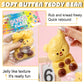 XPQKDC 2Pc Gummy Butter Bear Stress Toy, Soft Silicone Sticky Toys for Adults & Kid, Cute Butter Bear Squeeze Toys, Sensory Fidg