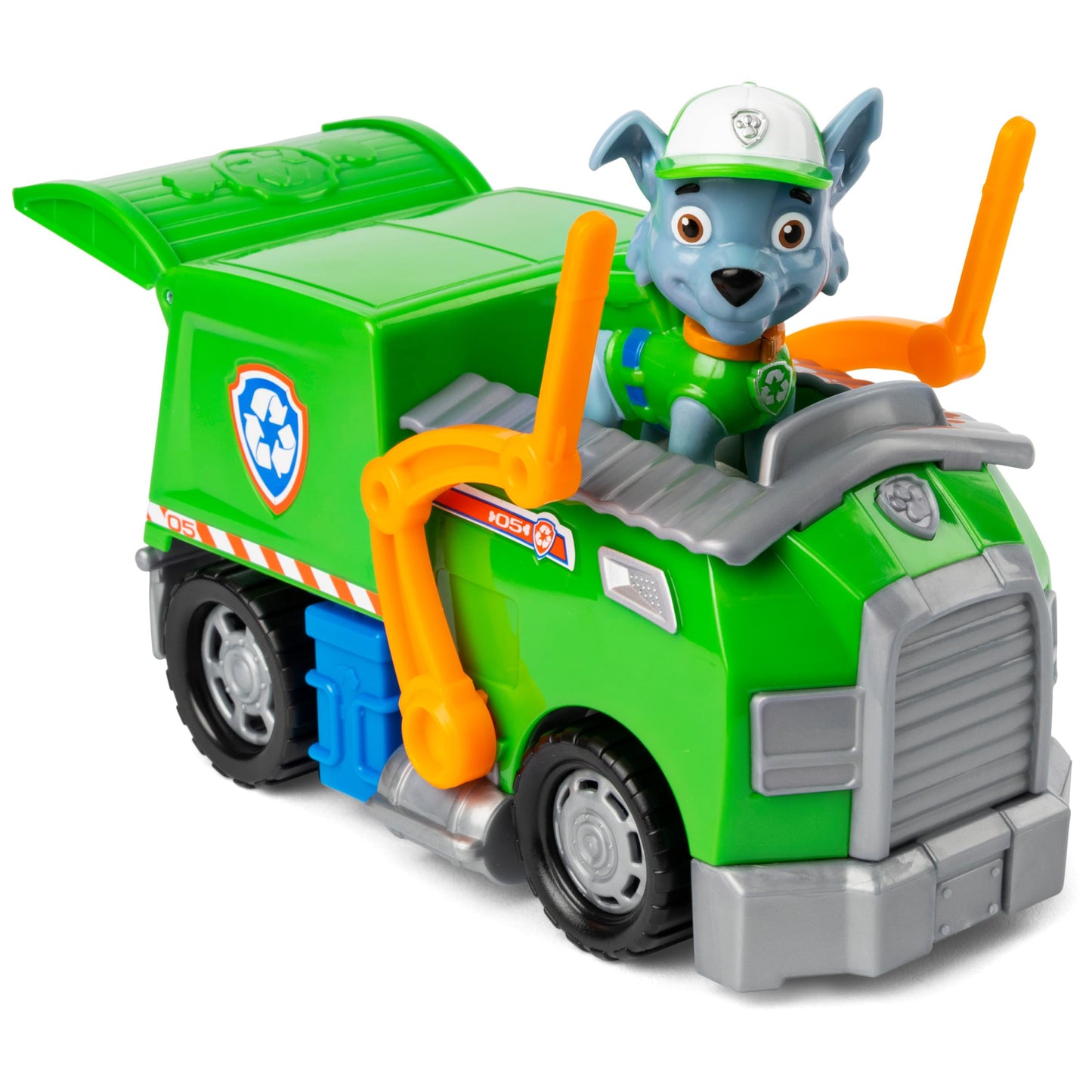 Paw Patrol, Rockys Recycle Truck Vehicle with Collectible Figure, Preschool Toys for Boys & Girls Ages 3 and Up