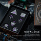 Metal Dice Set D&D, HNCCESG Polyhedral Dice 7 Piece Dice Dragon Metallic DND Dice Set for Dungeons and Dragon RPG Tabletop Game(