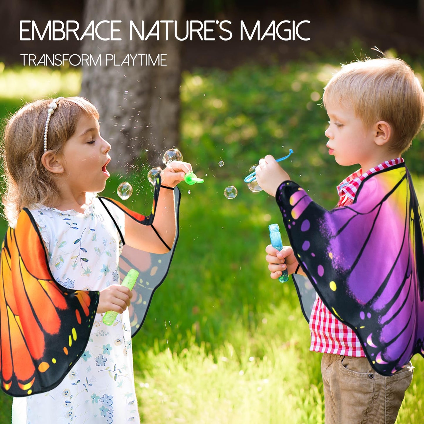 Irolewin Kids-Butterfly-Wings For Girls Toddler Princess Dress-Up Costume Child Bug Toys As Birthday Party Gifts Fairy Play
