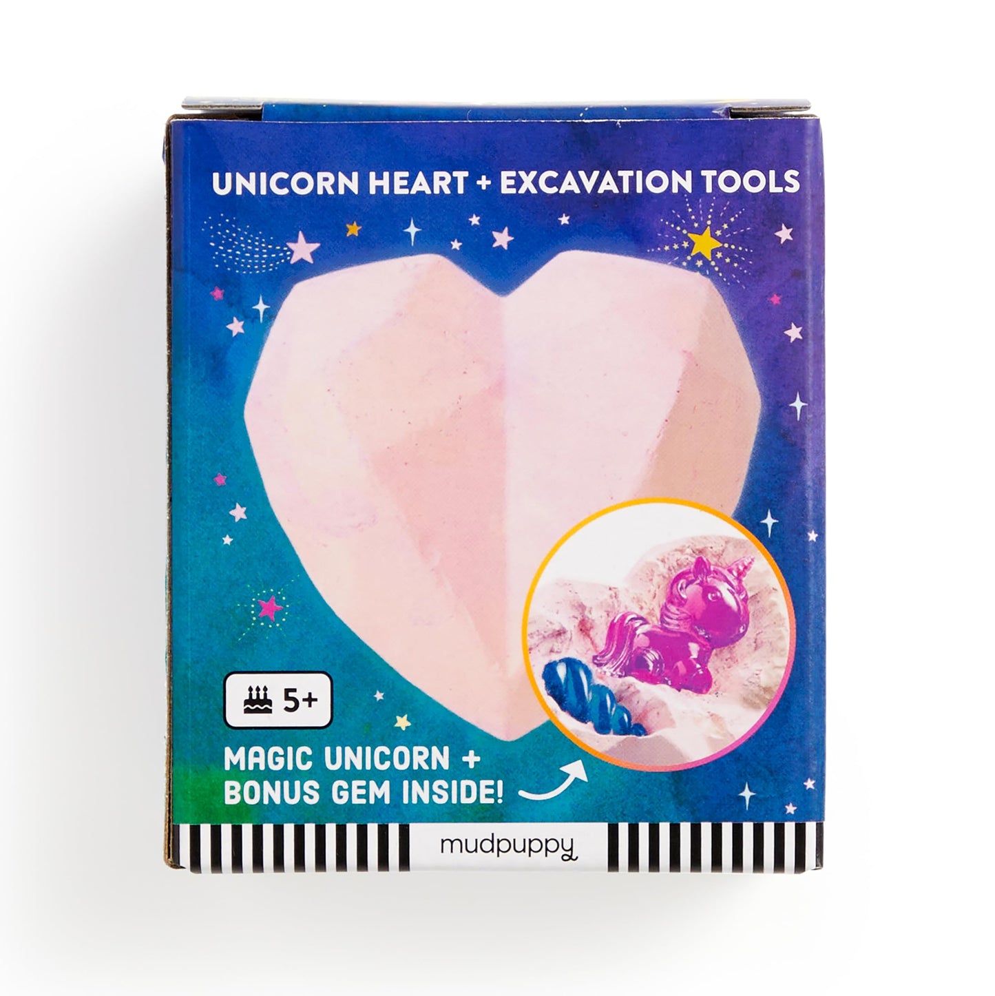 Mudpuppy Unicorn Dig! Excavation Kit for Kids – Hidden Unicorn in Gem, Plastic Chisel, Ages 5+