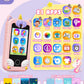 UCIDCI Kids Smart Phone Toys for Girls Ages 3-7 with Dual Camera - Toddler Phone Toys with Learning Games, Travel Toys with MP3