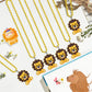 CiciBear 24 Pack Lion Necklace Party Favors with Mardi Gras Beads for Safari Jungle Animals Wild ONE Party Favors, Home Decorati