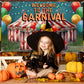 Avezano Halloween Circus Decorations Creepy Carnival Banner 6 x 3.6 ft Scary Circus Halloween Party Backdrop Indoor Outdoor