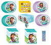 Unique Gabbys Dollhouse Birthday Party Supplies Bundle Pack includes 16 Dessert Cake Plates, 16 Lunch Plates, 16 Napkins, 1 Tabl