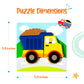 Klevly 6 Pk Construction Wooden Toddler Puzzles Ages 2-4 | Wooden Puzzles For Toddlers 1-3 | Montessori Toys For 2 Year Old | Le