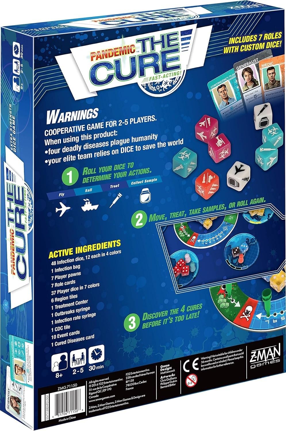 Pandemic The Cure Board Game (Base Game) | Board Game For Adults And Family | Cooperative Board Game | Dice Game | Ages 8+ | 2 T