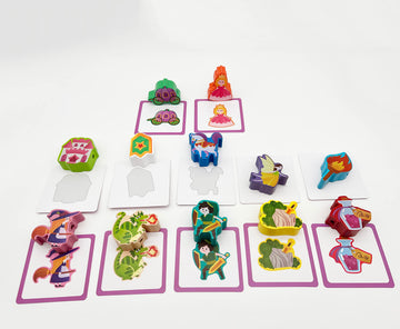 Jaqi Montessori Educational Wooden Threading Stringing Toys Dinosaurs Traffic Space Insects Animals Fruits Lacing Beads Preschool Learning Toys For Toddler For Boys Girls (Castle)