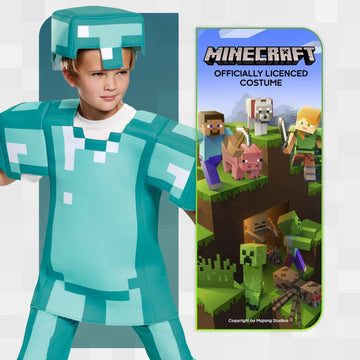 protective covering Deluxe Minecraft Costume  Blue  Medium (7-8)