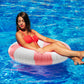 Arrowbash 2 Pcs 2 Pcs Jumbo Inflatable Pool Float 47.24 Inch Floaties Tubes Classic Striped Pool Rings for mature-themed Inflatable Inner Tube for Swimming Beach