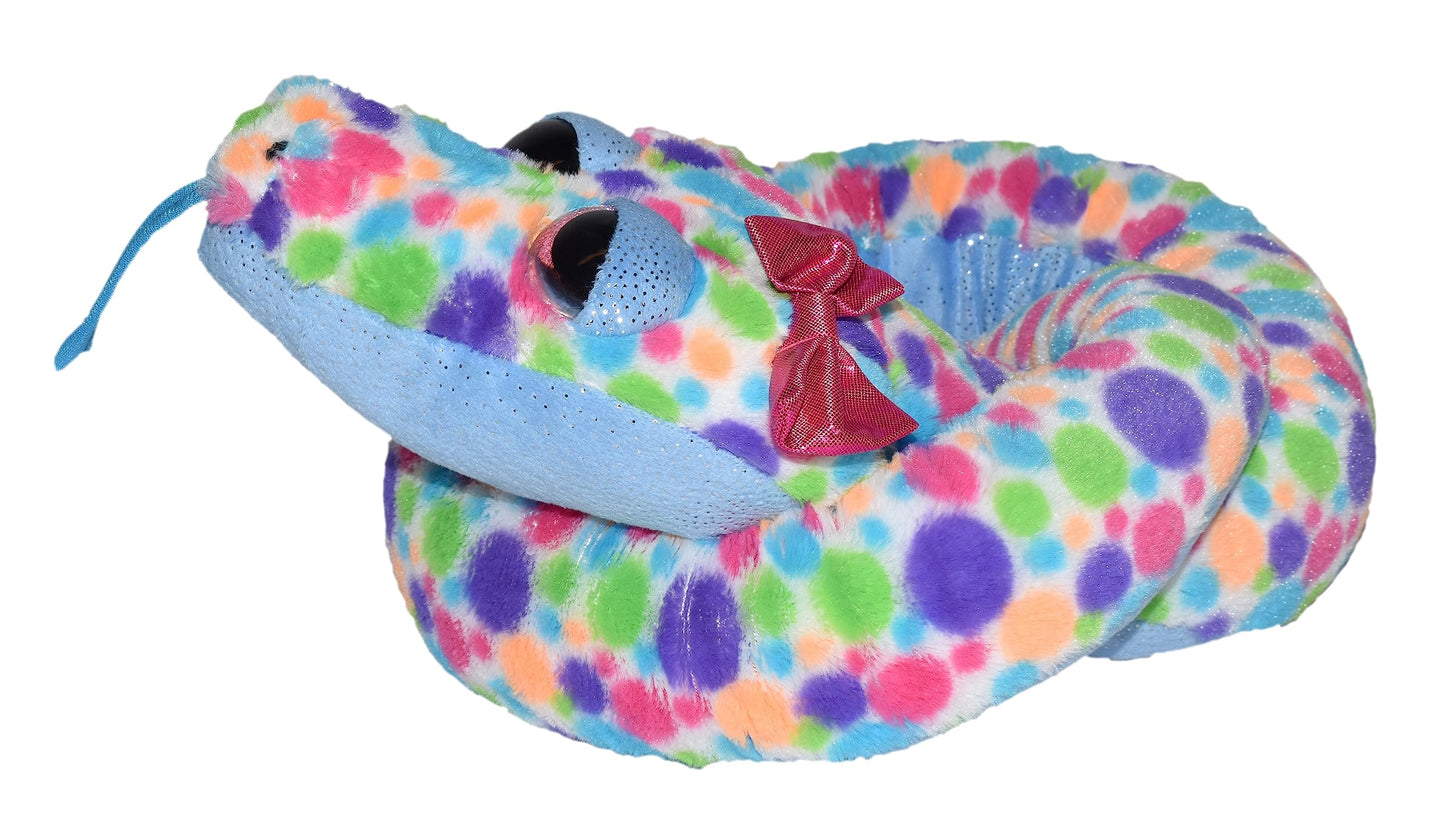 Wild Republic Snake Plush, Snake Stuffed Animal, Plush Toy, Pet Snake, Polka Dots, 54'