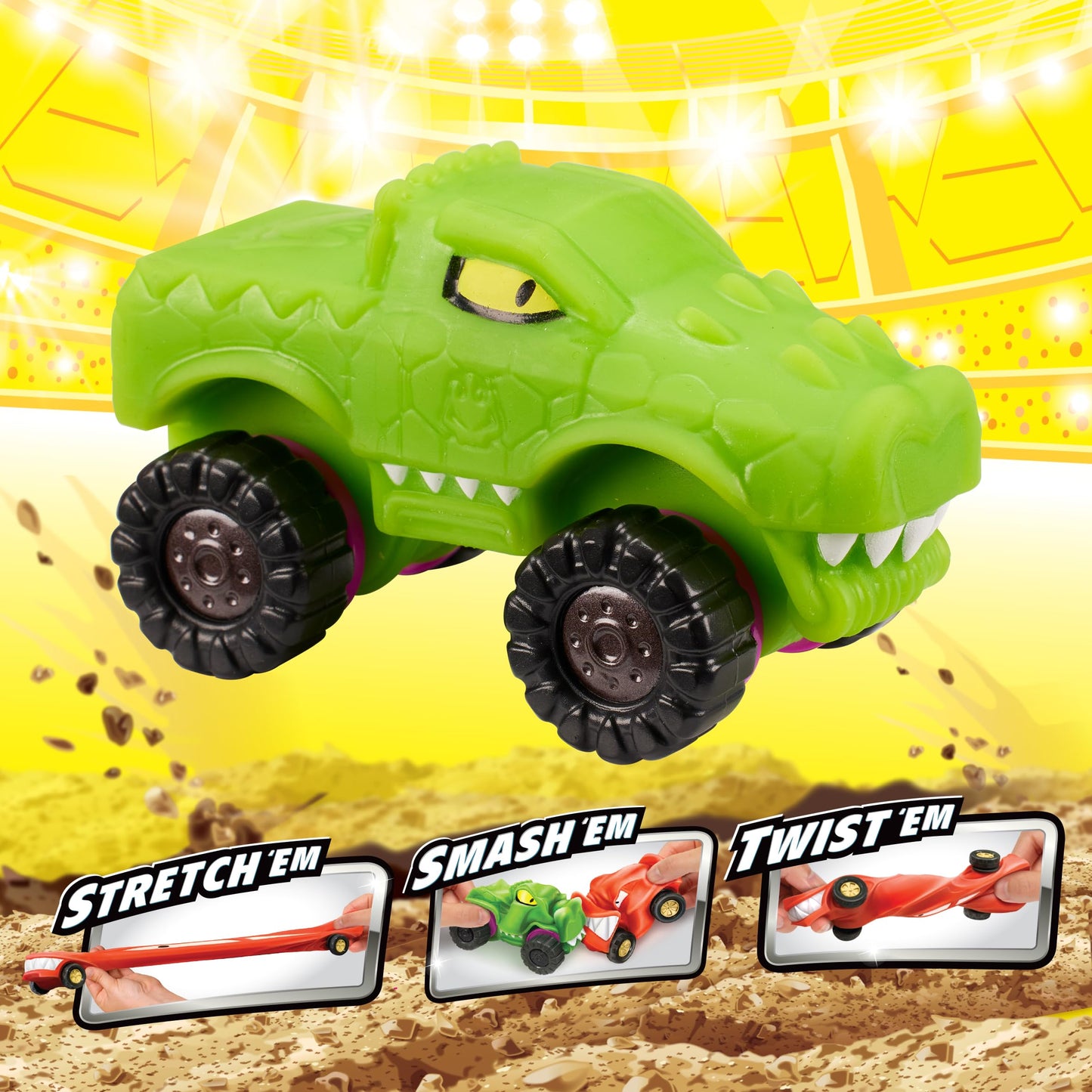 Heroes of Goo Jit Zu Goo Mobiles Wreckin Rockjaw - Stretchable Silicone Toy for Kids, Multicolor, Model 42701, Ideal for Ages 4+