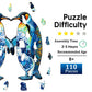 Jigfoxy Wooden Puzzles for mature-themeds  Penguin Wood Puzzles mature-themed  Unique Animal Shape Wooden Jigsaw Puzzles  Birthday Gifts for Puzzles Lovers Family Friend (S-8.4 * 7.5in-110pcs)