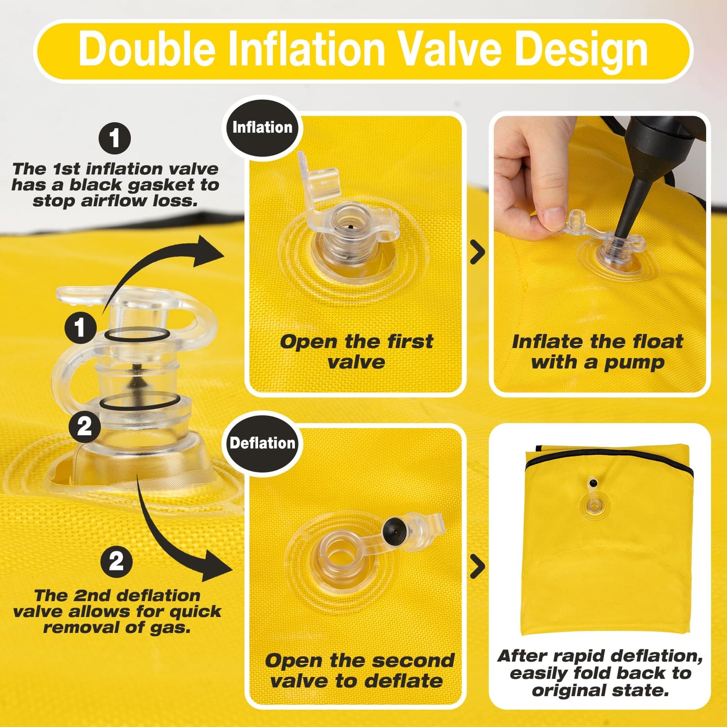 Pet Soft Dog Float Raft - Inflatable Dog Swimming Float For Summer (Bone Yellow)