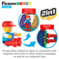 Picassotiles 353Pcsmagnetic Brick Tile And Magnetic Tile Combo Set, Action Figures Included, Building Blocks Stem Toys, Educatio